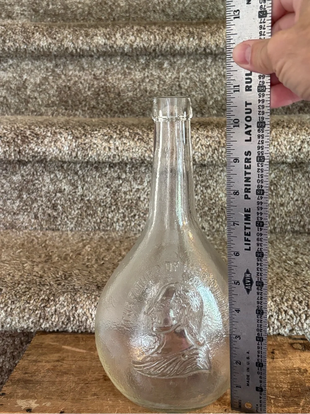 Clear Glass Decorative Bottle Vase - Home Accents